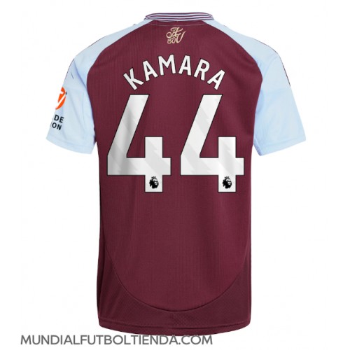 Camiseta Aston Villa Boubacar Kamara #44 Primera Equipación Replica 2024-25 mangas cortas